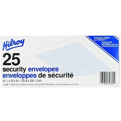 Picture of Envelope-#10 White, Security, 25/Pack