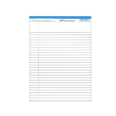 Picture of Writing Pad-Perfed, Letter Perf-Perfect 50 Sheet White