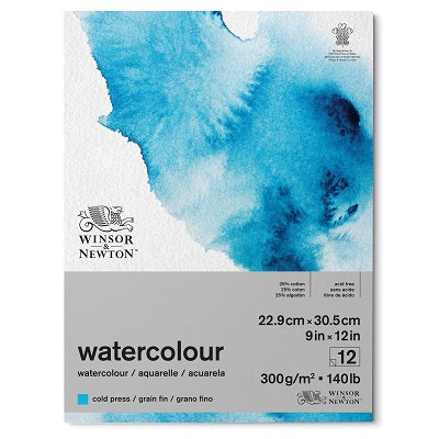 Picture of Watercolour Pad-W&N 140lb Cold Pressed 9x12 12shts.