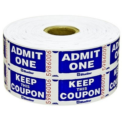 Picture of Tickets-Admit One With Coupon, English 1m/Roll (Da1ce.As)