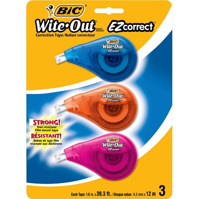Picture of Correction Tape-Wite-Out Ez Correct 3-Pack-Wotapp31