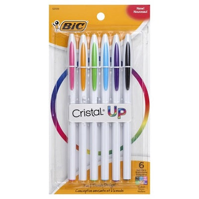 Picture of Pen-Stick, Cristal Up Ballpoint, Medium, 6 Colour -Msupap61