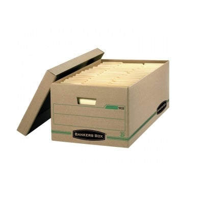 Picture of File Box-Enviro Stor, Legal 24" Deep, Kraft/Green 2/Pack