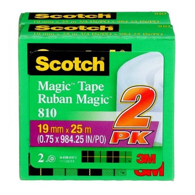 Picture of Tape-Transparent Magic 19mmx25m Boxed, 2/Pack