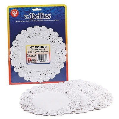 Picture of Doilies-Paper, White Lace 6" 36/Pack