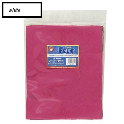 Picture of Felt Sheets-9x12" White, 12/Pack