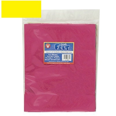 Picture of Felt Sheets-9x12" Yellow, 12/Pack