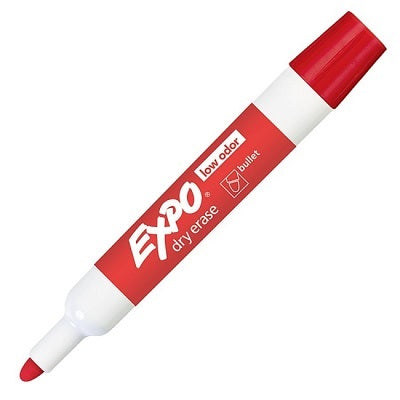 Picture of Marker-Dry Erase, Expo Low Odour, Bullet Red
