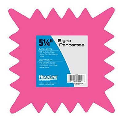 Picture of Sign-Vivid Bursts Paper 5-1/4x5-1/4", Square 48/Pack