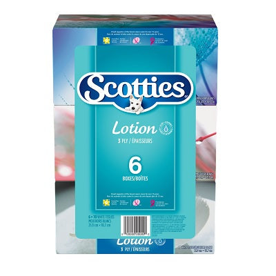 Picture of Facial Tissue-3-Ply With Lotion 70 Sheets, Scotties 6/Pack