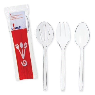 Picture of Utensil Set-Touch Plastic 3-Piece Serving, Clear