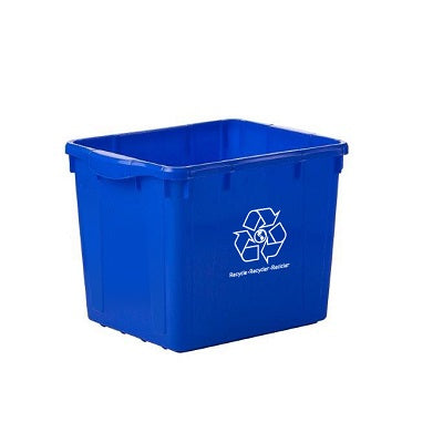 Picture of Recycling Box-Curbside, 16 Gal/60l, Blue/Logo