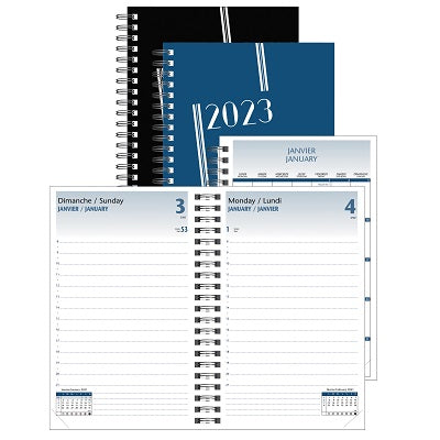 Picture of Planner-Daily, Wire 8.25x6 Exdi Assorted Bilingual 2023