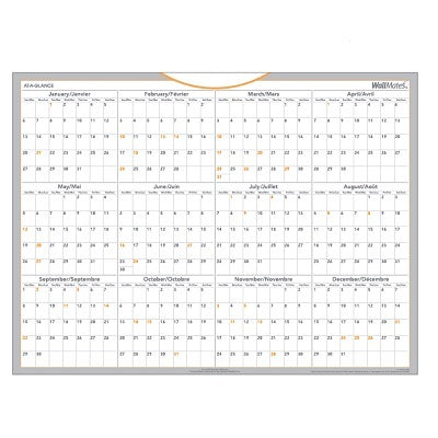 Picture of Planner-Wall, Yearly 24x18 Wallmates Self-Adhesive 2022