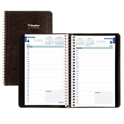 Picture of Planner-Daily, Wire 8x5 Black, English 2022