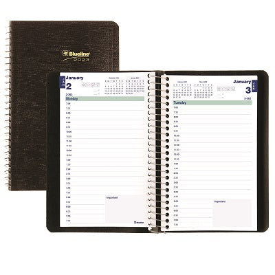 Picture of Planner-Daily, Hard 8x5 Black, English 2023