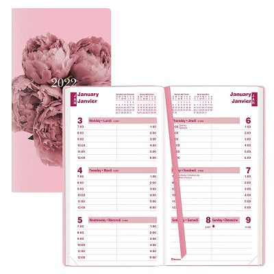 Picture of Planner-Weekly, Pocket 6x3-1/8 Pink Ribbon, Bilingual 2022