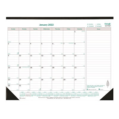 Picture of Calendar Pad-Desk Monthly 22x17 Ecologix English 2022