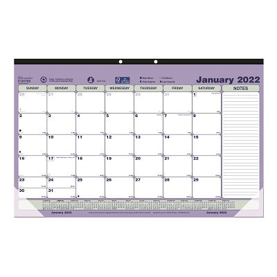 Picture of Calendar Pad-Desk Monthly 17-3/4x10-7/8 English 2022