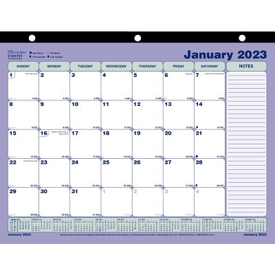 Picture of Calendar Pad-Desk Monthly 11x8-1/2 English 2023