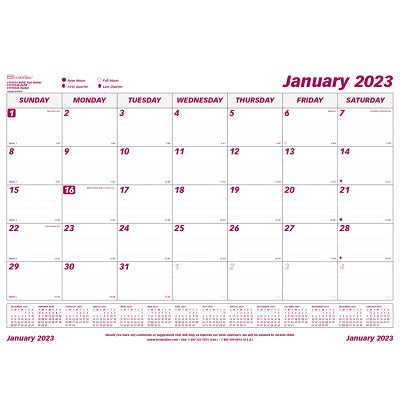 Picture of Calendar Pad Refill-Desk, Monthly 23-1/2x18-3/8 English 2023