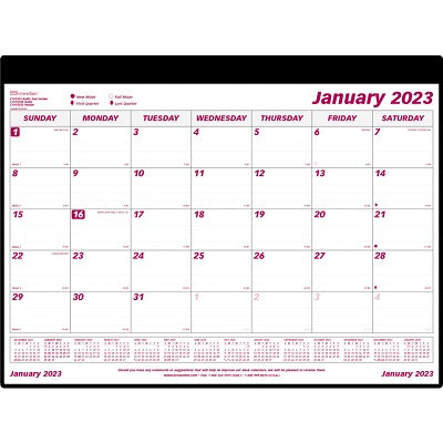 Picture of Calendar Pad/Holder-Desk, Monthly 24-1/4x19-1/8 English 2023