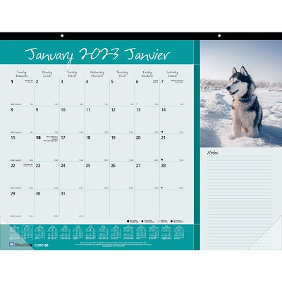 Picture of Calendar Pad-Desk Monthly 22x17 Man'S Best Friend(Dogs) 2023