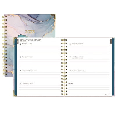 Picture of Planner-Weekly/Monthly, 9-1/4x7-1/4 Quartz Turquoise 2023