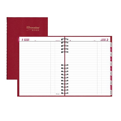 Picture of Planner-Daily, Coilpro 10x7-7/8 Red, English 2022