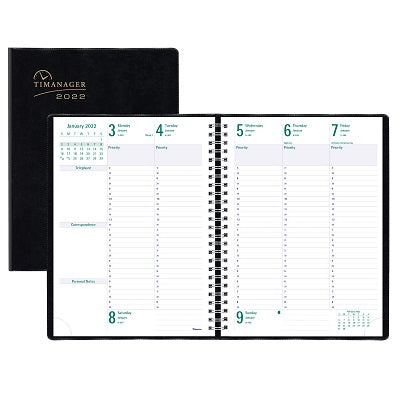 Picture of Planner-Weekly, 5 Day 10-1/4x7-5/8 Black, English 2022