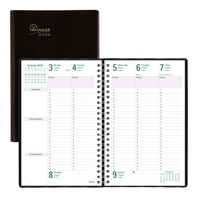 Picture of Planner-Weekly, 5 Day 9-1/16x5-7/8 Black, English. 2022