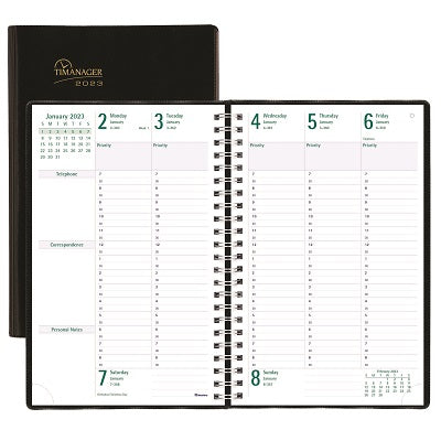 Picture of Planner-Weekly, 5 Day 9-1/16x5-7/8 Black, English. 2023