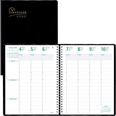 Picture of Planner-Weekly, 7 Day 11x8-1/2 Black, English 2022