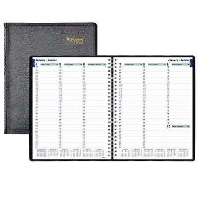 Picture of Planner-Weekly, Wire 11x9-1/16 Black, Bilingual 2022