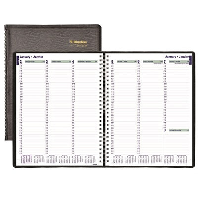 Picture of Planner-Weekly, Wire 11x9-1/16 Black, Bilingual 2023