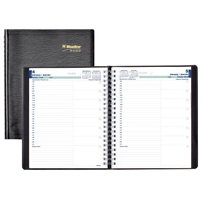 Picture of Planner-Daily, Wire 11x8-1/2 Black, Bilingual 2022