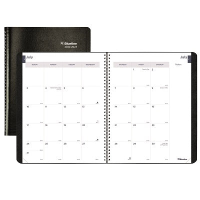 Picture of Planner-Academic, 14 Month, Wire 11x8-1/2 Black English 2023