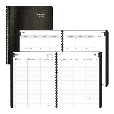 Picture of Planner-Academic, Weekly Wire 11x8-1/2 Black English 2022