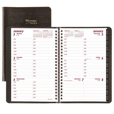 Picture of Planner-Weekly, Wire 8x5 Black, English 2023