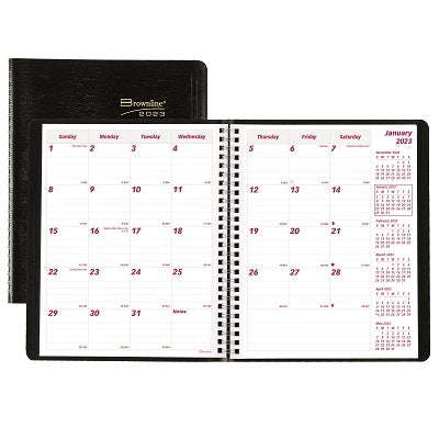 Picture of Planner-14 Month, Wire 8-7/8x7-1/8 Black, English 2023