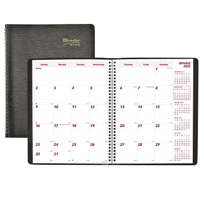 Picture of Planner-14 Month, Wire 11x8-1/2 Black, English 2022