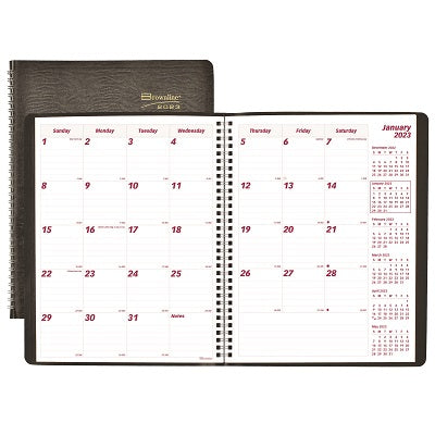 Picture of Planner-14 Month, Wire 11x8-1/2 Black, English 2023