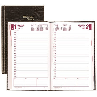 Picture of Planner-Daily, Hard 8x5 Black, English 2023