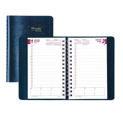 Picture of Planner-Daily, Wire 8x5 Blue, English 2022