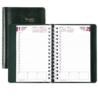 Picture of Planner-Daily, Wire 8x5 Green, English 2023