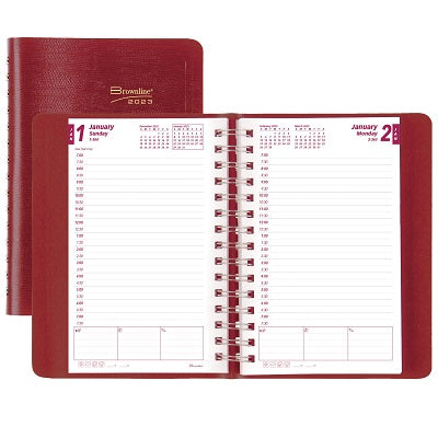 Picture of Planner-Daily, Wire 8x5 Red, English 2023