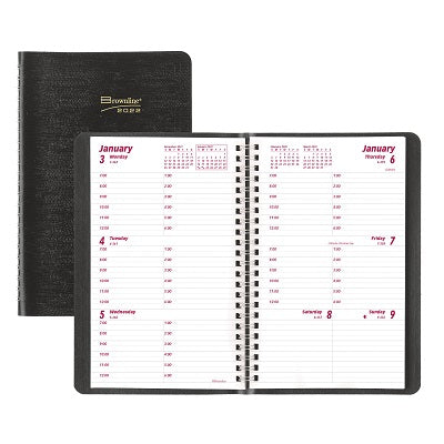 Picture of Planner-Weekly, Wire 8x5 Black, English 2023