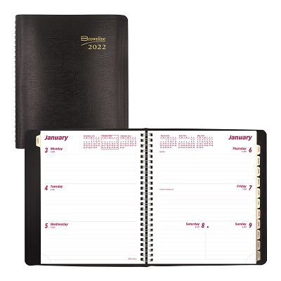 Picture of Planner-Weekly, Wire 8-1/2x6-3/4 Black, English 2022