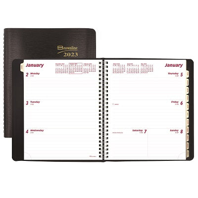 Picture of Planner-Weekly, Wire 8-1/2x6-3/4 Black, English 2023