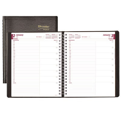 Picture of Planner-Daily, Wire 11x8-1/2 Black, English 2023